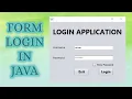 How to Create Form Login in Java Netbeans