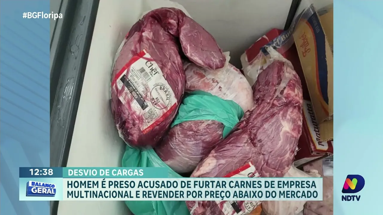 Funcionário de empresa multinacional é preso por desvio e revenda de carnes, em Itajaí