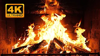Cozy Fireplace 4K 12 HOURS Fireplace With Crackling Fire Sounds Fireplace Ambience 