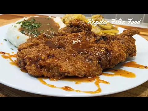 Bourbon Hot Honey Southern Fried Pork Chop