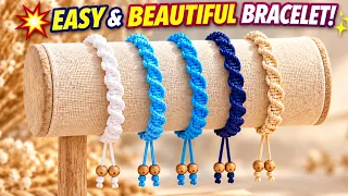 DIY Bracelets ✨💖 Learn This Easy KNOT with Wooden Beads 🪵📿