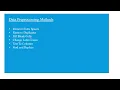 Excel data preprocessing methods