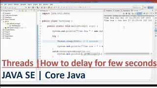 How can I delay a Java program for a few seconds Team MAST