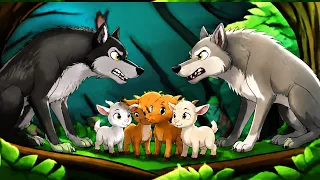 2 CONTOS : O Duelo dos Lobos + Historia dos 3 Bodes | Desenho Animado