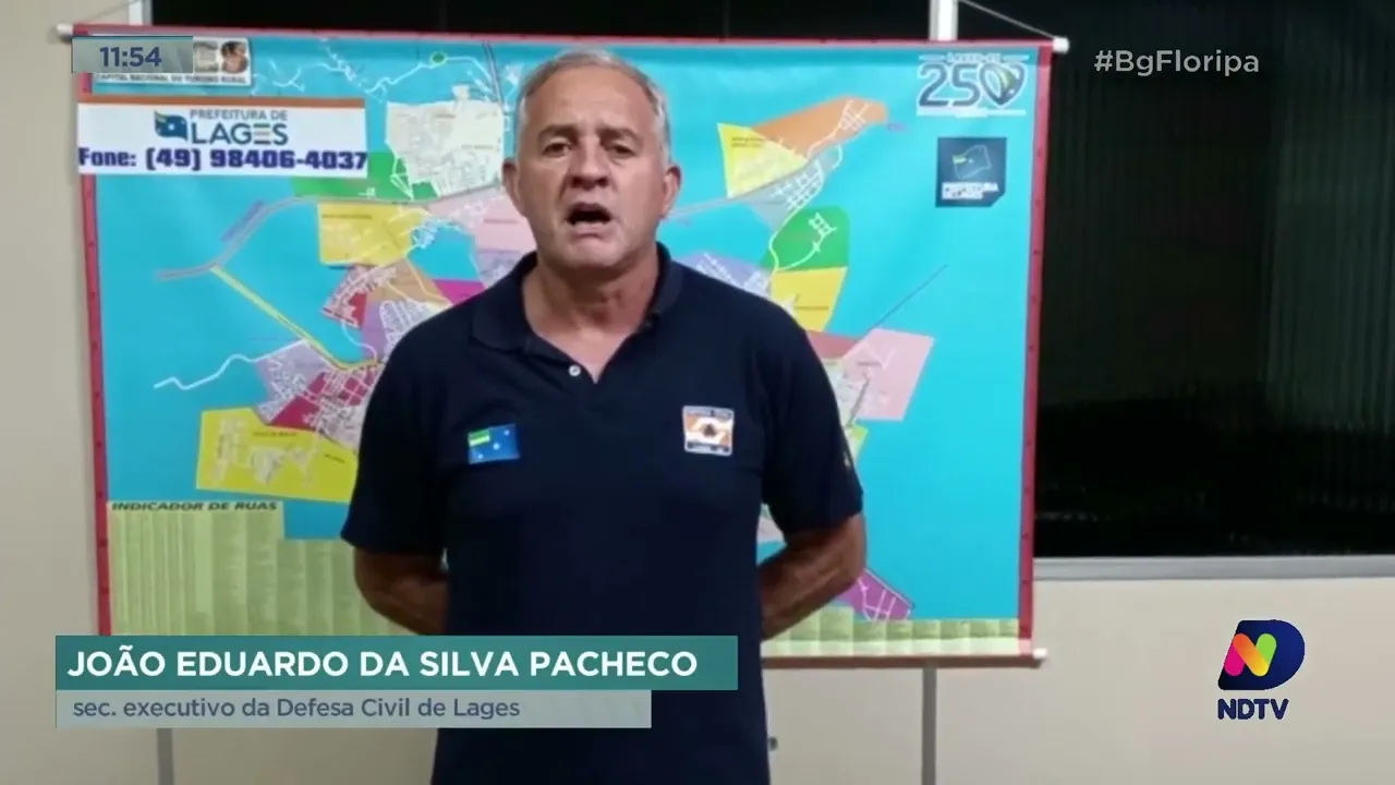 Ruas ficam alagadas e moradores de Lages contabilizam estragos