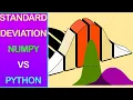 DataFrame Standard Deviation Variance for all Columns Rows Using Numpy VS Python