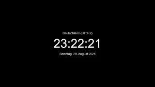 LIVE Clock Uhr - Germany Deutschland UTC 2