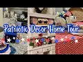 Patriotic Decor Home Tour Memorial Day 4th of July Decorating