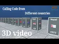 Calling Code Numbers from all countries 3D comparison s