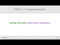 CSS 2 1 - styling navigation links with transparent borders