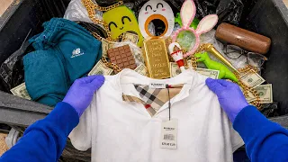 i can t believe someone threw away a bag full of designer clothes prada u0026 burberry