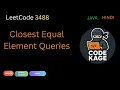 LeetCode 3488 Closest Equal Element Queries Circular Array Binary Search Java Hindi
