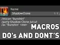FFXIV DO s and DONT s of Macros