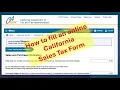 How to fill a California sales tax return online