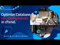 How to optimize the database via phpMyAdmin in cPanel