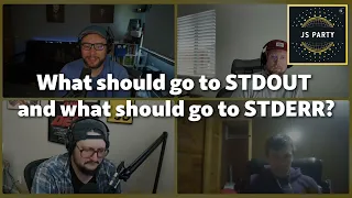 When to use STDOUT and when to use STDERR