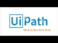 UiPath - Remove First Item From Array