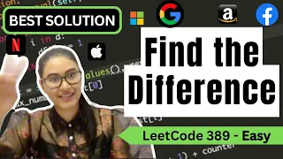 Find the Difference - LeetCode 389