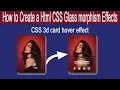 Glassmorphism Card HTML CSS Real Glassmorphism Card Hover Effects HTML CSS Glassmorphism Effects