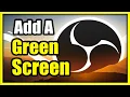 How to Add a Green Screen Remove Background using OBS Chroma Key Tutorial