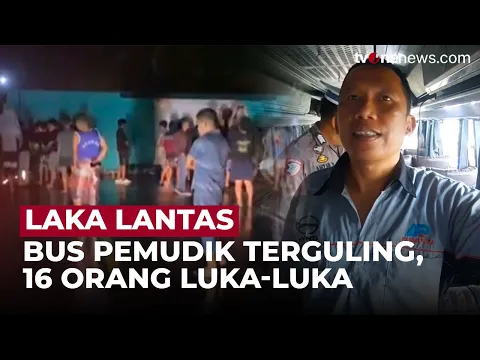 Tragis! Bus Adi Putra Terguling, 16 Orang Luka-luka Hingga Patah Tulang