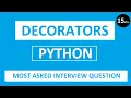 Learn Python Decorators Most asked question in Python developer interviews