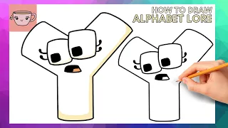 how to draw alphabet lore letter y cute easy step by step drawing tutorial