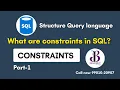 SQL Constraints part-1 Structure query language SkillBout