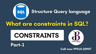 SQL Constraints part-1 Structure query language SkillBout