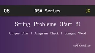 String Problems in JavaScript Part 2 DSA Explained with Example JDCodebase
