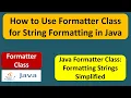 How to format the string using java util Formatter class
