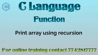 recursion in c print array elements