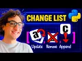 How to Add Remove and Update Lists in Python Visually Explained Course 27