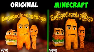 Gegagedigedagedago Original vs Minecraft Version | Kurbeli Remix