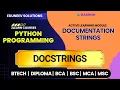 Documentation Strings Docstrings in Python Programming