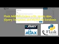 Flask Add Edit Delete with Jquery ajax jQuery Templates and MySQLdb Database