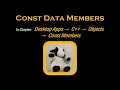 C Const Data Members