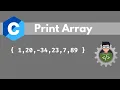C Program To Print Array Elements C Language Arrays