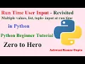 Python beginners tutorial in Hindi Urdu How to take user input list tuple at runtime in python