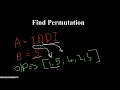 Find Permutation InterviewBit codingbose in malayalam