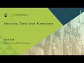 Recording Data and Metadata