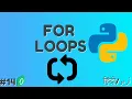 For loops in Python Programming Hindi Urdu Tutorial 14