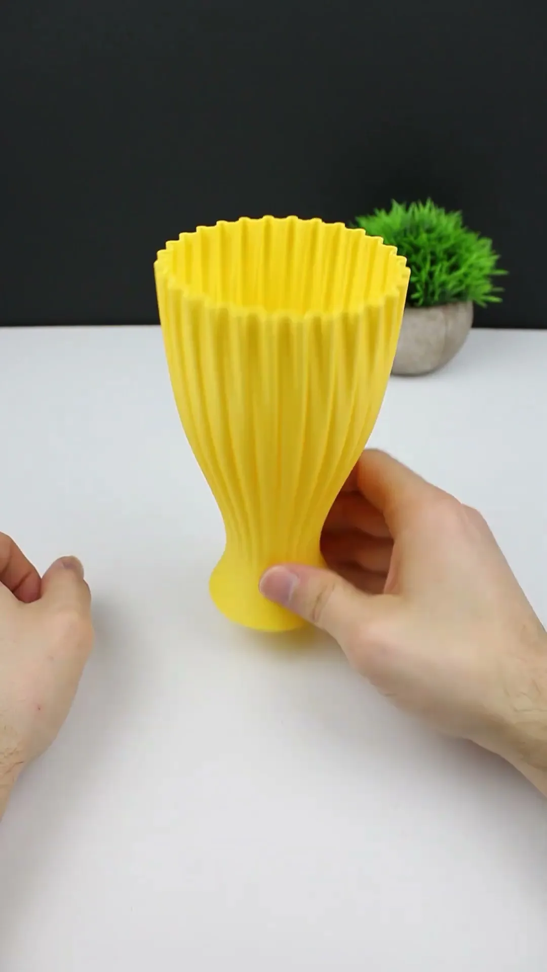 Slender Ruffled Vase