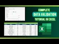 Excel Data Validation Full Tutorial step-by-step List Whole Number Text Length