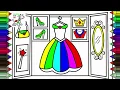 DRAING NEW ART Wedding Dress Coloring Page for Bride and Groom How to Draw Wedding Dress