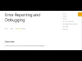 Error Reporting and Debugging Qwiklab