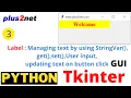 Tkinter Label managing text by StringVar to update using user input by using get set methods