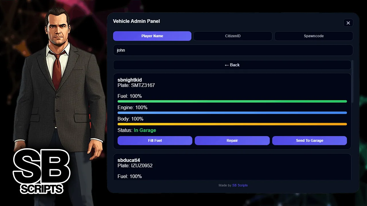 Vehicle Admin Panel