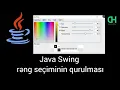 Java GUI oyr n JColorChooser Java Swing r ng seciminin qurulmasi
