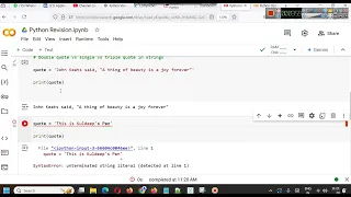 Use of Single Double or Triple Quotes in Python - Class 3 1